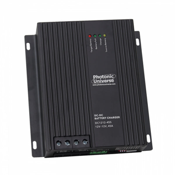 PHOTONIC - 45A 12V DC to 12V DC Compact Automatic Multi-stage Battery-to-battery Charger for Lead Acid and Lithium Batteries