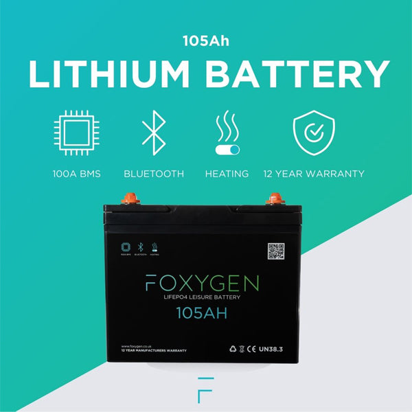 FOXYGEN - 105Ah Lithium Battery with Bluetooth & Heating