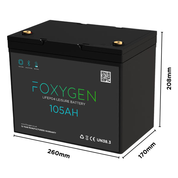 FOXYGEN - 105Ah Lithium Battery with Bluetooth & Heating