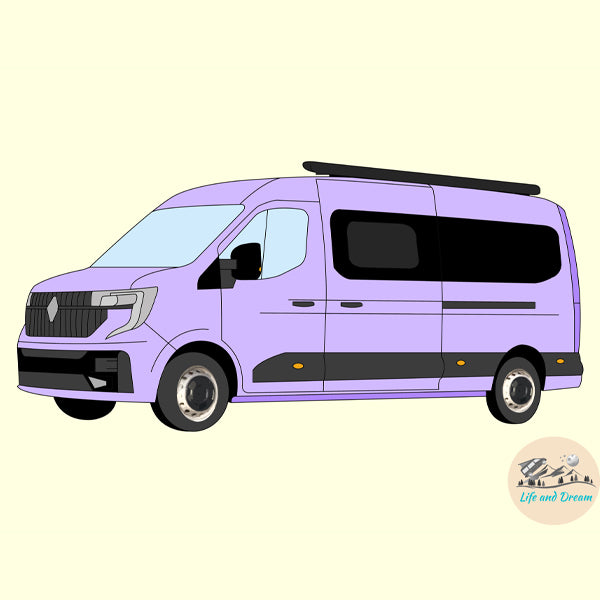 Van Life Design Prints Canvas A4 Size