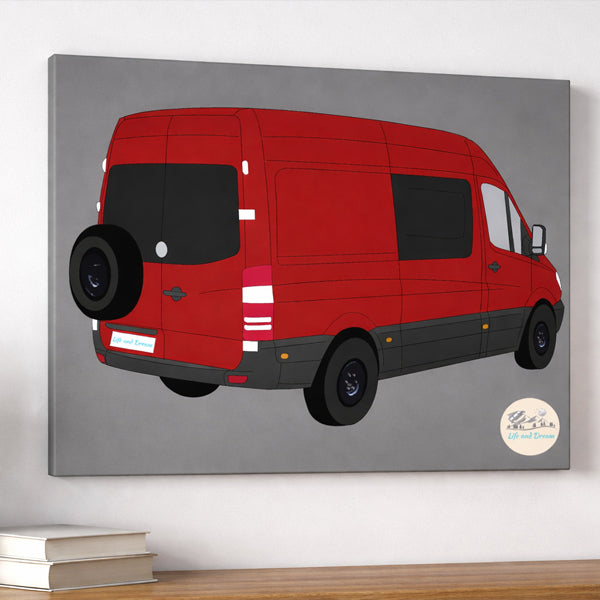 Van Life Design Prints Canvas A4 Size