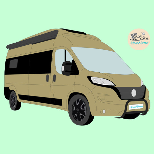 Van Life Design Prints Canvas A4 Size